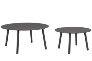 Bizzotto Šedý zahradní set stolků Aminta 60/80 cm
