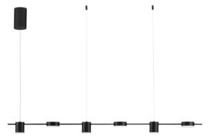 Nova Luce Černé kovové závěsné LED světlo Riaz 150 cm