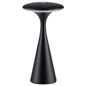 Nova Luce Černá kovová nabíjecí stolní LED lampa Grigio