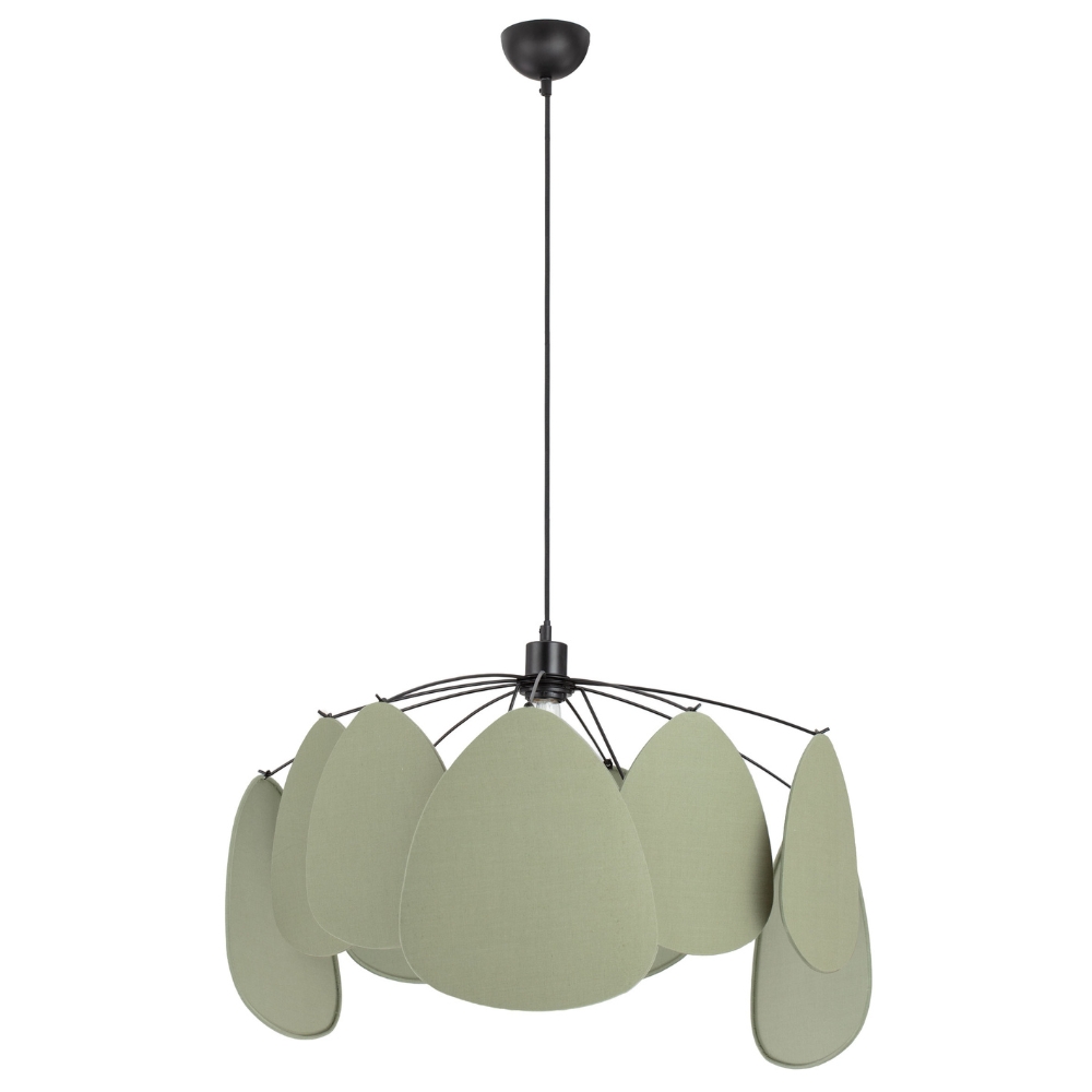 Nova Luce Zelené závěsné světlo Olina 70 cm