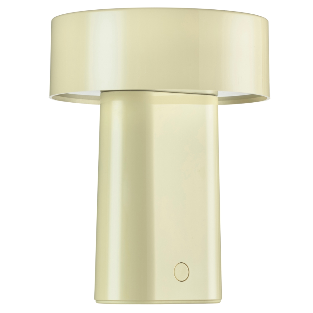 Zone Denmark Světle žlutá plastová nabíjecí stolní LED lampa Oblong