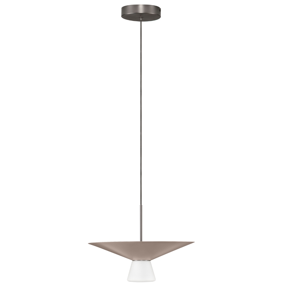 Nova Luce Světle hnědé závěsné LED světlo Baris 38 cm