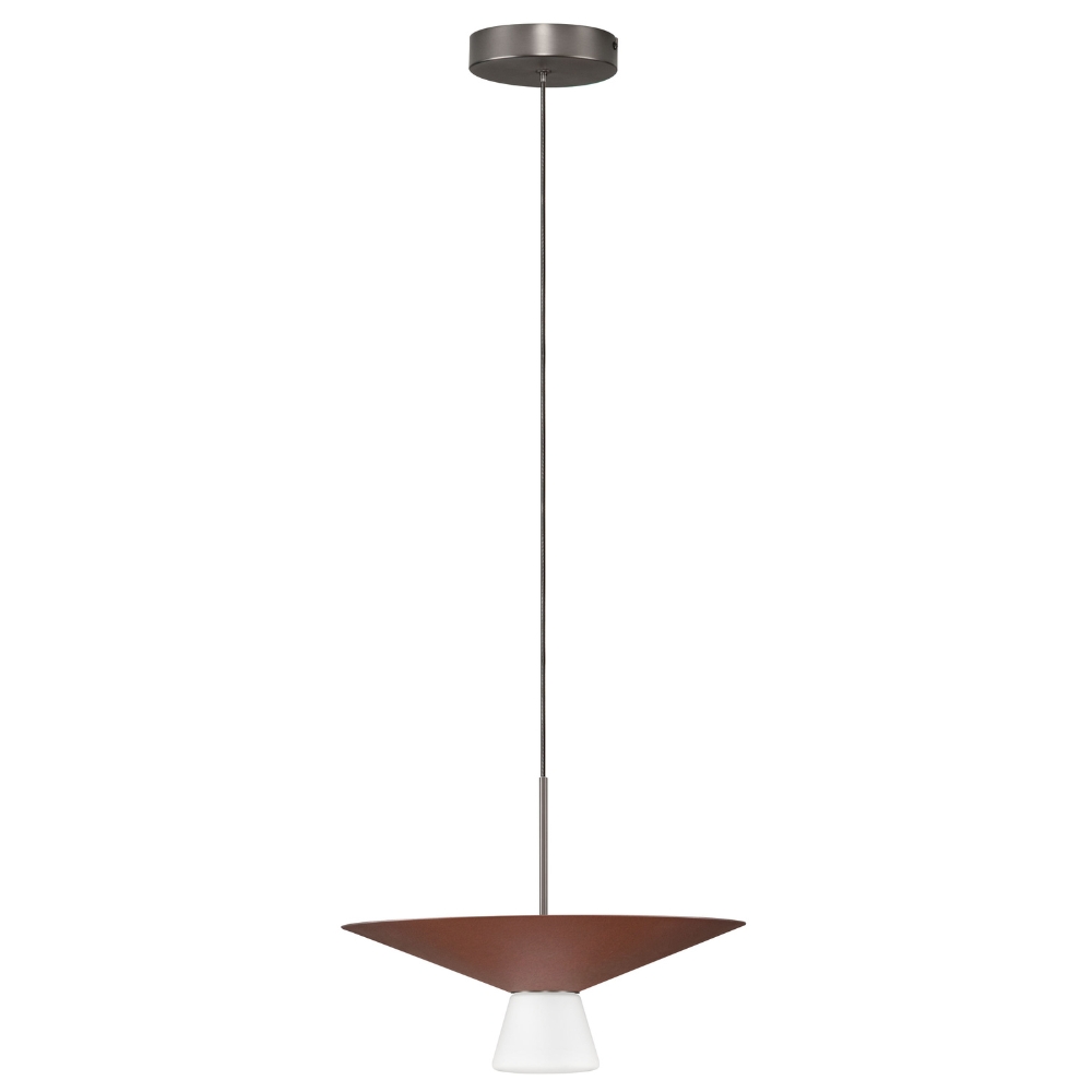 Nova Luce Hnědé závěsné LED světlo Baris 38 cm