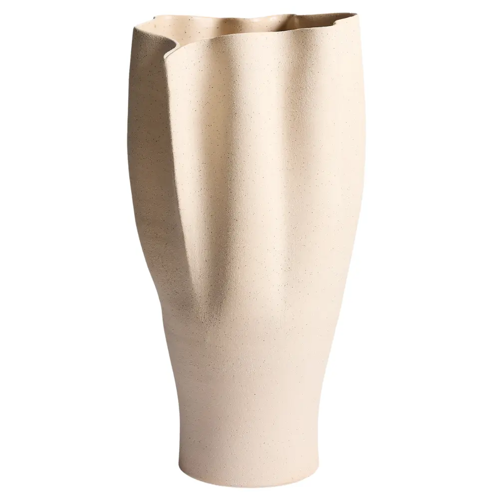 Kave Home Béžová keramická váza Nilea 44 cm