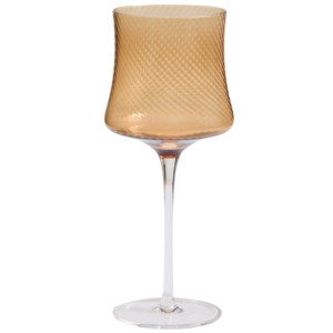 Kave Home Hnědá sklenička na víno Alori 460 ml