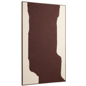 Kave Home Hnědý abstraktní obraz Irden 120 x 200 cm