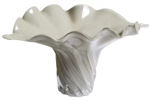 Kave Home Šedá skleněná váza Lurea 26 cm
