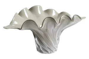 Kave Home Šedá skleněná váza Lurea 19 cm