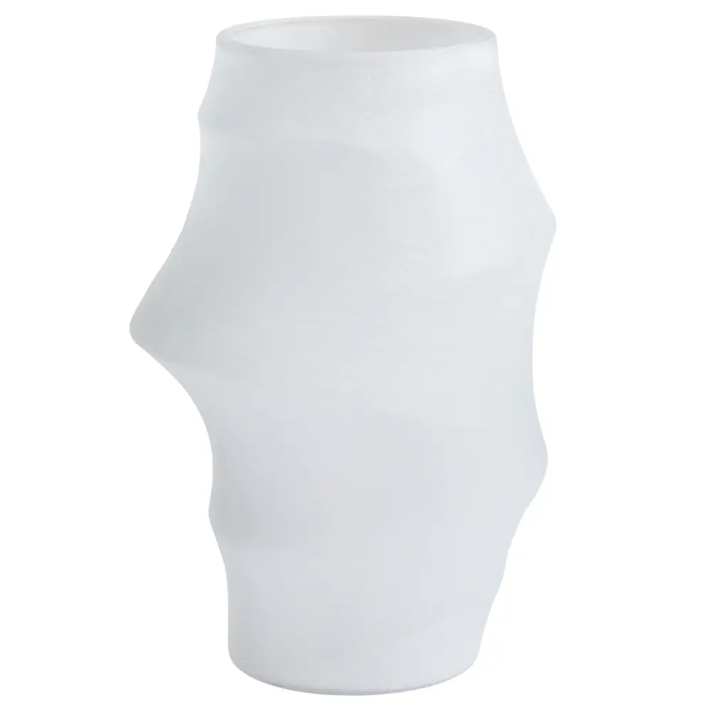 Kave Home Bílá skleněná váza Neluo 49 cm