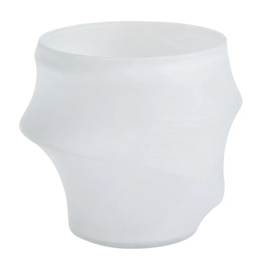 Kave Home Bílá skleněná váza Neluo 32 cm
