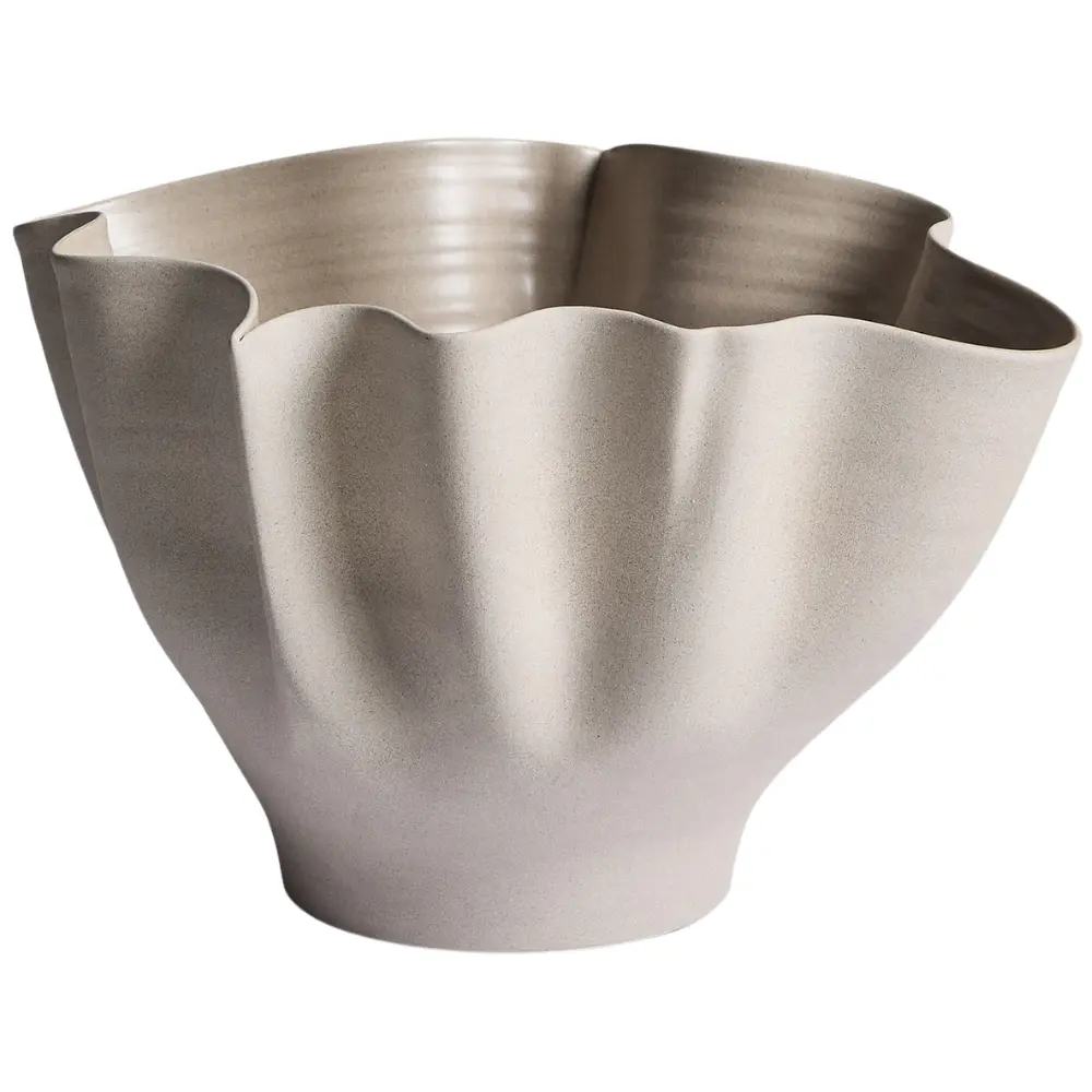 Kave Home Šedá keramická váza Nilea 23 cm