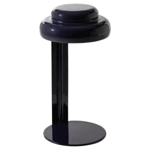 WOOOD Tmavě modrá kovová stolní lampa Rassy
