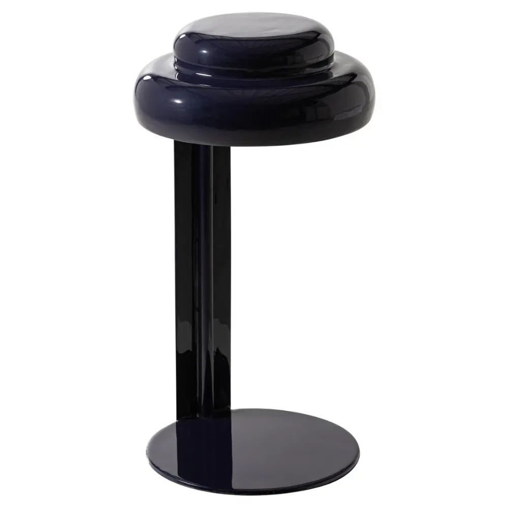 WOOOD Tmavě modrá kovová stolní lampa Rassy