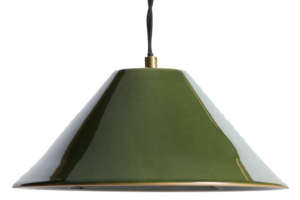 Kave Home Zelené keramické závěsné světlo Ceren Ø30 cm
