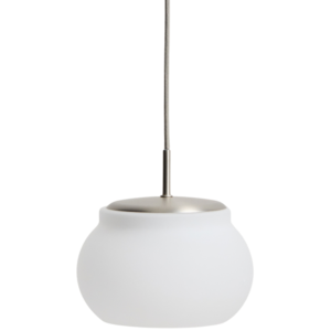 Kave Home Stříbrné kovové závěsné LED světlo Leruna Ø20 cm