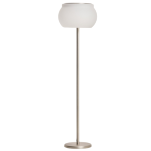 Kave Home Stříbrná kovová stojací LED lampa Leruna 146 cm