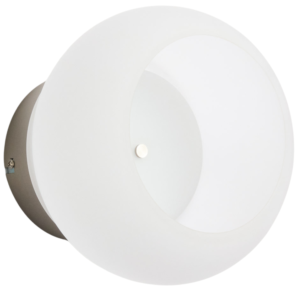 Kave Home Stříbrné kovové nástěnné LED světlo Leruna Ø20 cm