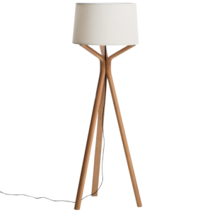 Kave Home Dřevěná stojací lampa Ubira 150 cm
