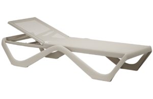 VONDOM Béžové plastové zahradní lehátko LOVE – vystavený kus