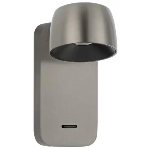 Nova Luce Stříbrné kovové nástěnné LED světlo Vire