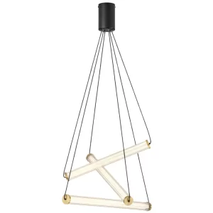 Nova Luce Skleněné závěsné LED světlo Eliot 55 cm