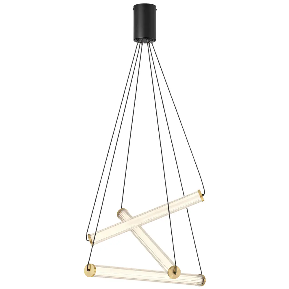 Nova Luce Skleněné závěsné LED světlo Eliot 55 cm
