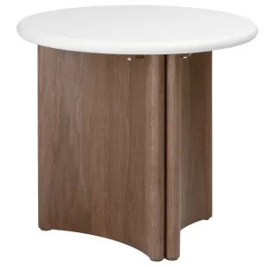 NovaNook Ořechový odkládací stolek Arlom ⌀50 cm