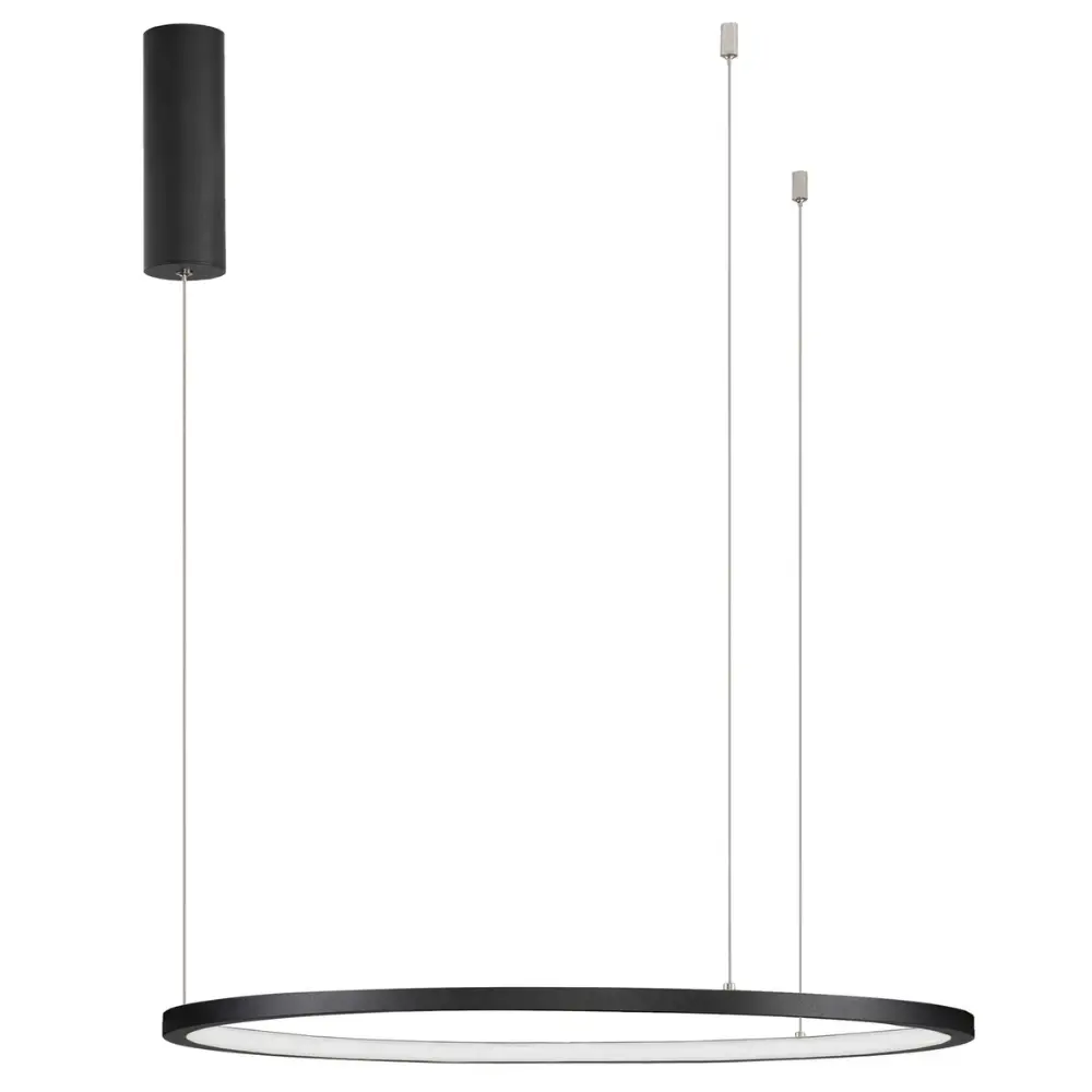 Nova Luce Černé kovové závěsné LED světlo Tarquin 60 cm