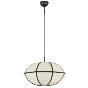 Nova Luce Béžovo-černé závěsné světlo Brera 45 cm