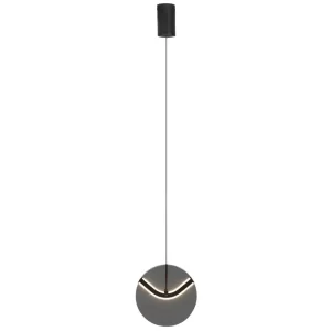 Nova Luce Kouřově šedé skleněné závěsné LED světlo Halley 20 cm