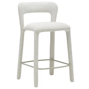 NovaNook Krémová bouclé barová židle Irokiii 65 cm