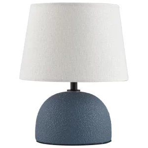 Nova Luce Bílo-modrá keramická stolní lampa Noma